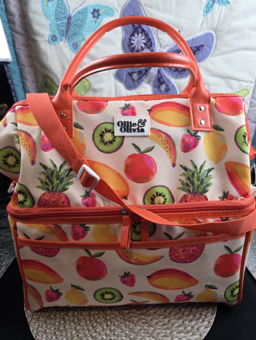 Ollie & Olivia Fruit Print Cooler Bag